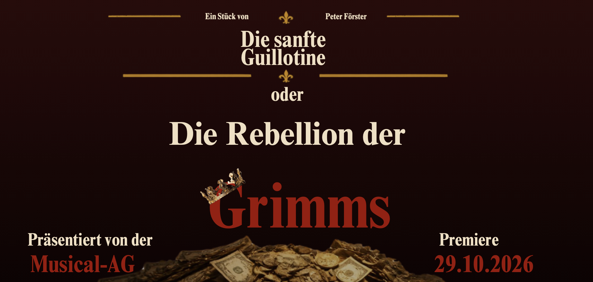 Erstmals findet am 29.10.2026 das MK-Musical statt – Link zu den Tickets